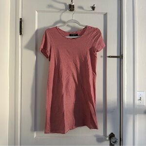 Urban Outfitters Red & White Striped Mini Dress short sleeve